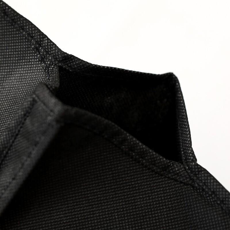 Black Garment Bag with Zipper for Suits and Coats - Customizable Logo, Non-Woven Fabric, In Stock