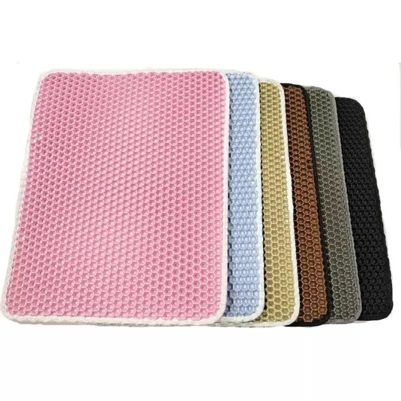 Eva Double-Layer Cat Litter Mat - Super Large, Thickened, Anti-Tracking, and Sand Leakage Prevention Mat
