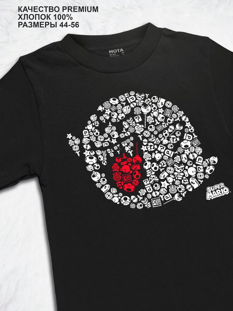 Cotton T-shirt with black cat and hearts print XL