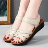 36-43 Sommer Damen Große Größen Mode Einfarbige Klettverschluss Dicksohlige Sandalen Bequeme Mama Schuhe