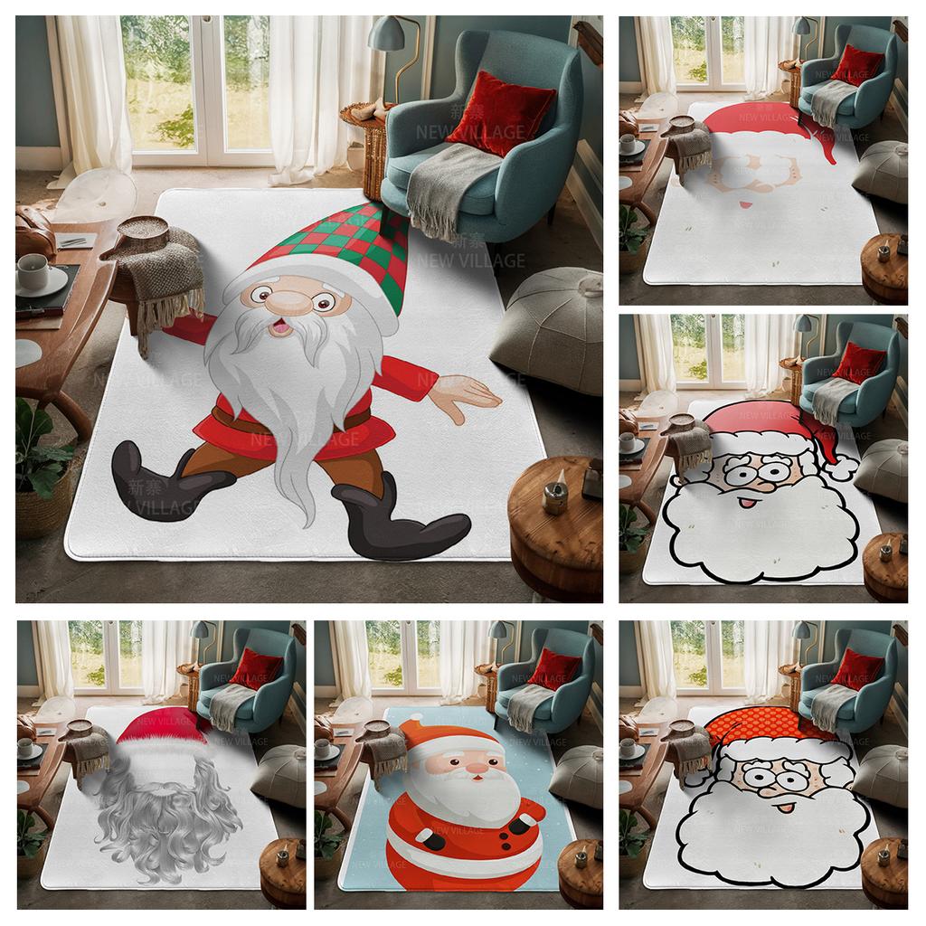 House Entrance Carpet Home Door Mat Living Room Bath Foot Bathroom Non-slip Water Absorption Rugs Bath Merry Christmas Winter