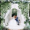 12/24Pcs Artificial Ivy Leaves  Greenery Garland Fake Watermelon Vine Hanging Plants for Wedding Party Decoration
