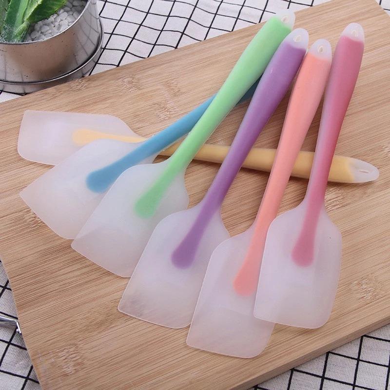 Silicone Spatula Cream Butter Cooking Baking Spatula Heat Resistant Utensils Scrape Decorator Translucent Kitchen Baking Tools