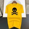 Summer T Shirts for Men Skull Graphic Printed Cotton Short-Sleeve Oversized T Shirt Tees Loose Woman Brand Men Clothes