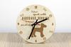 Airedale Terrier, Bingley Terrier – Clock with dog, wooden clock with engraving | Art-Dog