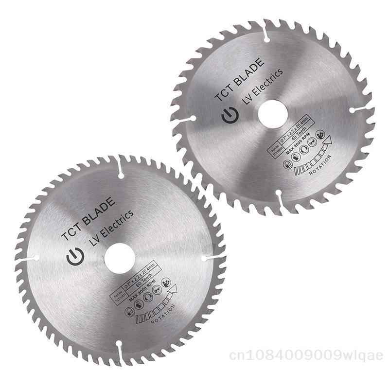 7-Inch Professional TCT Circular Saw Blade - 25.4mm Bore, 60T for Fine Finish, 40T for Fast Rip Cuts for Wood Cutting