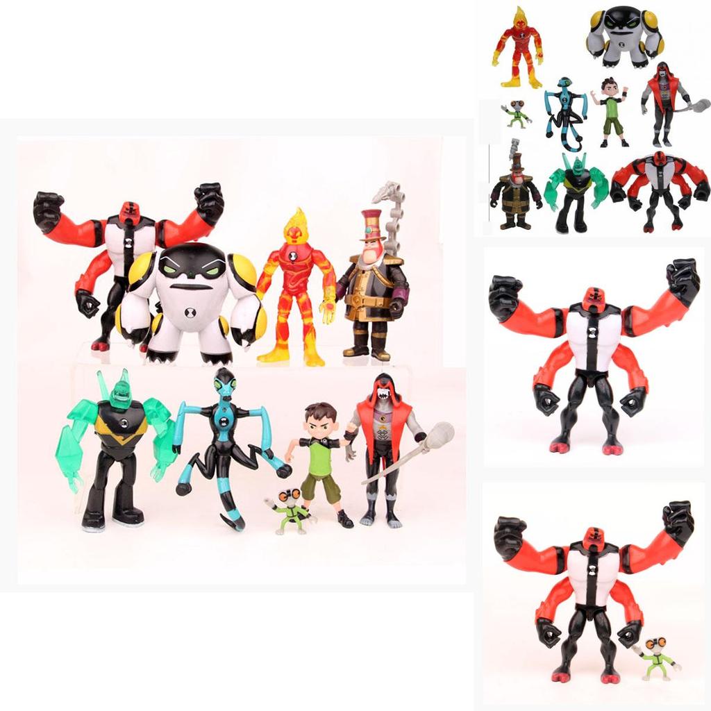 Ben 10 Akční figurka Hrací sada s devíti PVC figurkami prémiové kvality pro sběratele