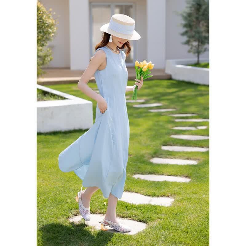 Mocana Women's Elegant French Sleeveless Dress