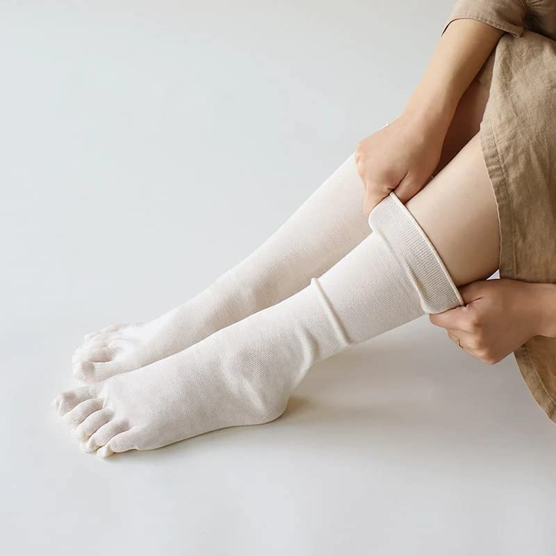 Kurashikinu Silk Natural Suitable for Sensitive and Dry Prevents Made in Five-Toe Socks, 100% Silk, Unisex, Skin, Cold, Warms, Layers, Japan,