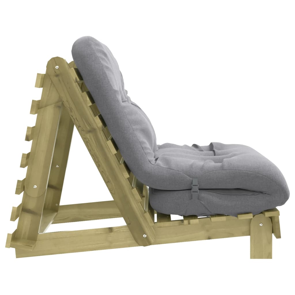 Vidaxl Sofa Rozkładana Typu Futon, Z Materacem, 80X206X11 Cm, Sosnowa