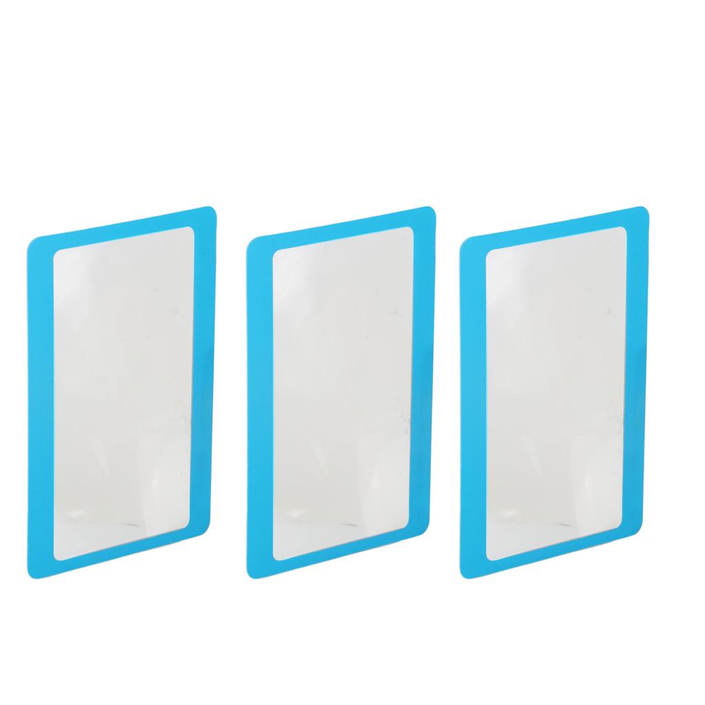 20PCS Magnifying Glass Card Portable Clear Lens Blue Frame Credit Card Size Magnifier for Stamp