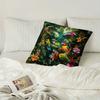 2D Flat- Tropical Jungle Macaw Parrot Throw Pillow Cover Vibrant Rainforest Botanical Home Decor Cushion Case