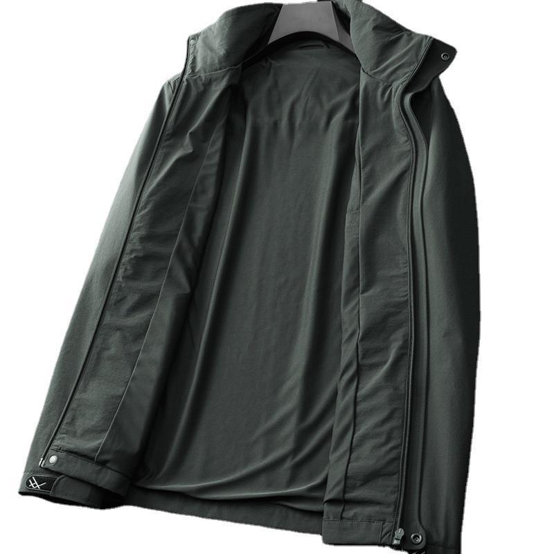 Men's Middle-aged and Elderly Men's Hooded Loose Autumn and Winter Outer Tops Are Simple and Versatile