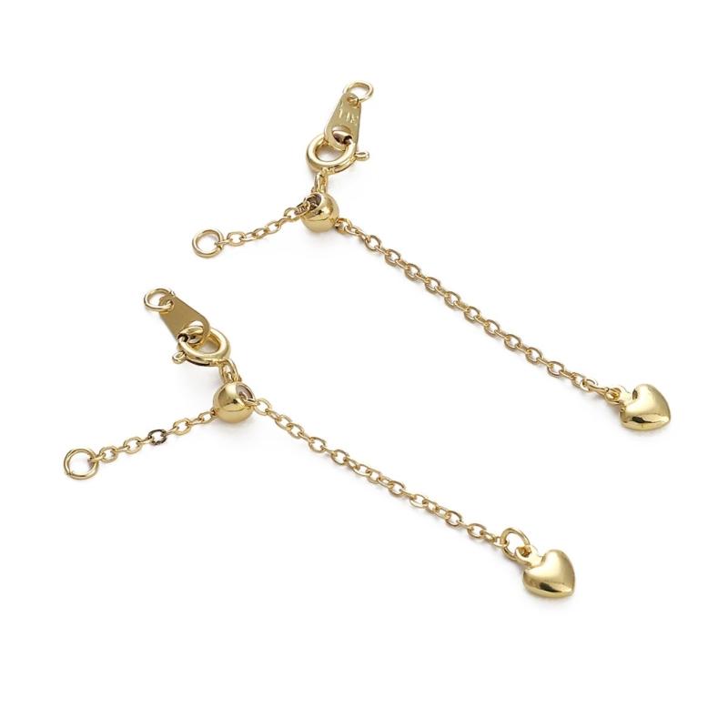 Multipurpose Adjustable Length Chain Lobster Clasp Extension Chain Charm Pendant for Comfort Fits Jewelry Accessory