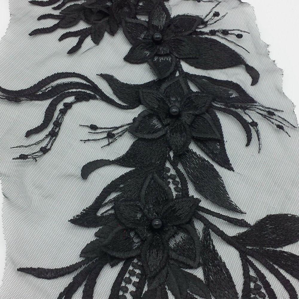 Fashion Elegant Colorful Sequined Embroidery Patches 3D Flower DIY Lace Fabrics Applique Sequins Patches Stage Costumes