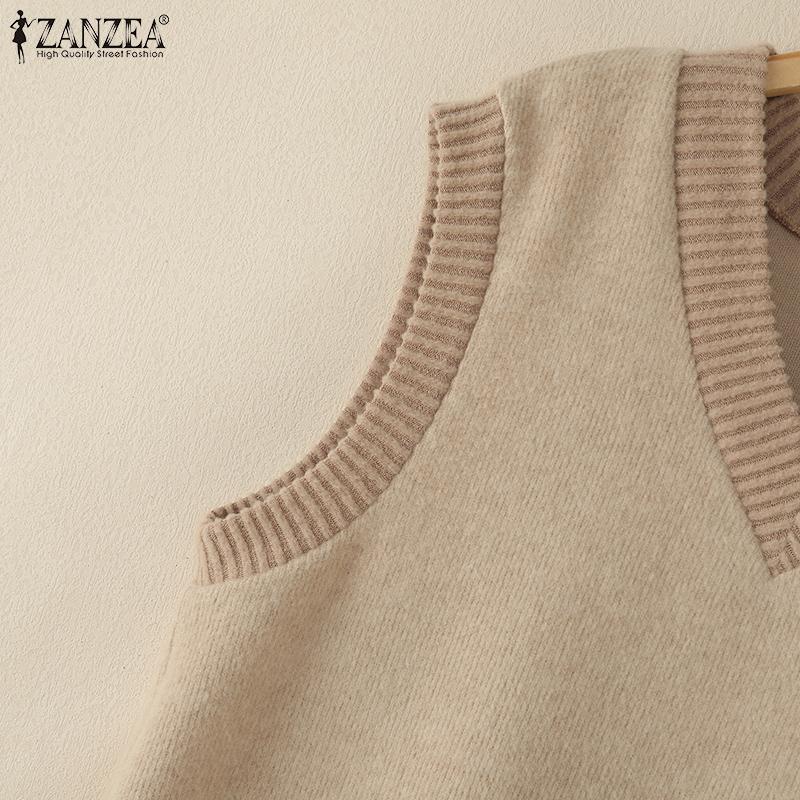 ZANZEA Women Casual V-Neck Loose Sleeveless Vest Tops