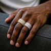Vintage Hip Hop Ring Does Not Fade Niche Ins Style Couple Copper Zircon Ring