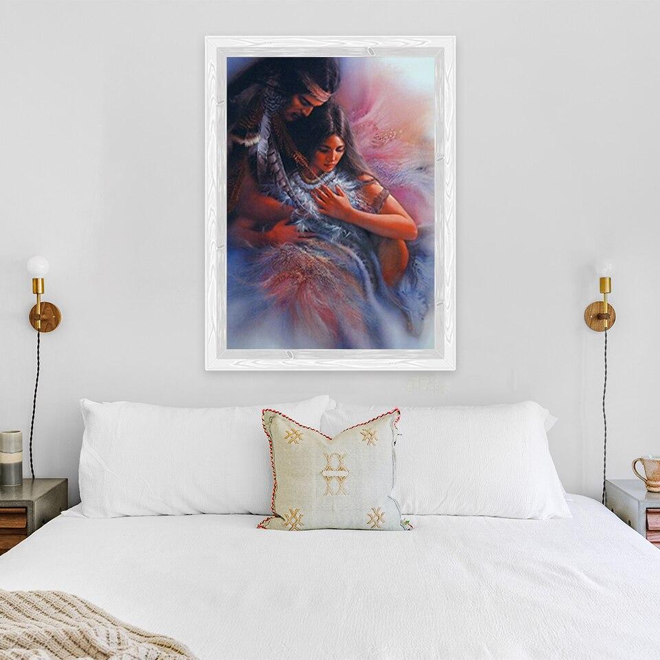 New 5D DIY Diamond Painting Tribe Diamond Embroidery Wolf Cross Stitch Full Round Drill Crafts Home Decor Manual Art Gift