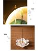White Ceramic Lotus Guanyin Buddha Statue Incense Burner with Lamp for Home Decor