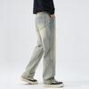 High Street Old Spring New Jeans Men's American Retro Straight-Line Slim Pants