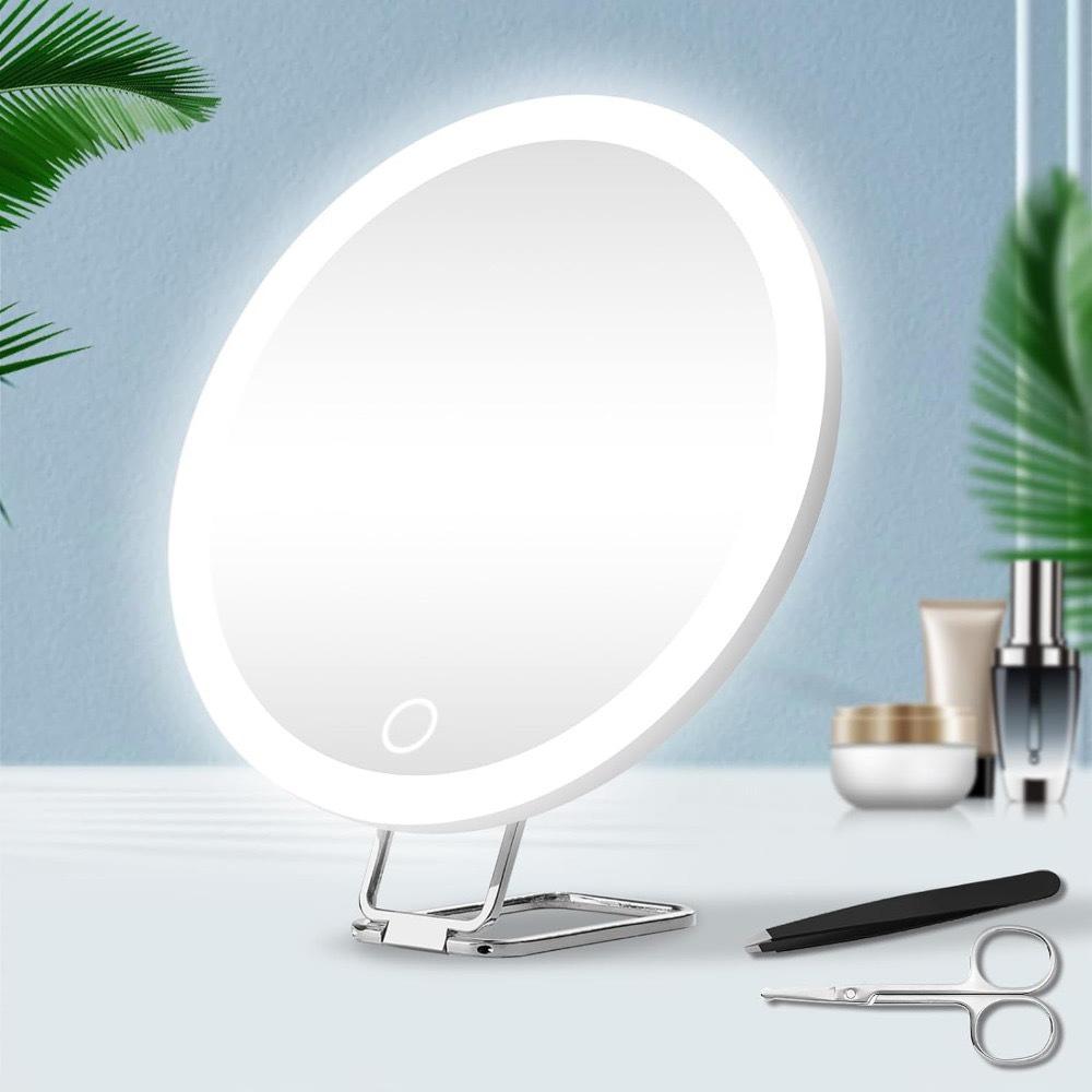 30x HD LED Makeup Mirror with 360° Rotation and Smart Fill Light