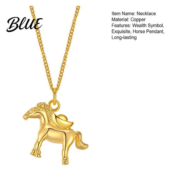 Horse Pendant Necklace Ingot On Immediate Women Wealth Lucky Birthday