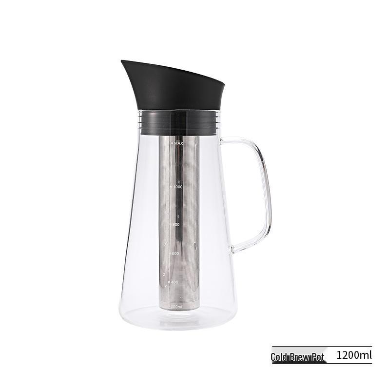 Glass Cold Brew Coffee & Tea Pot - Perfect for Iced Coffee, Juice, and Fruit Infusions