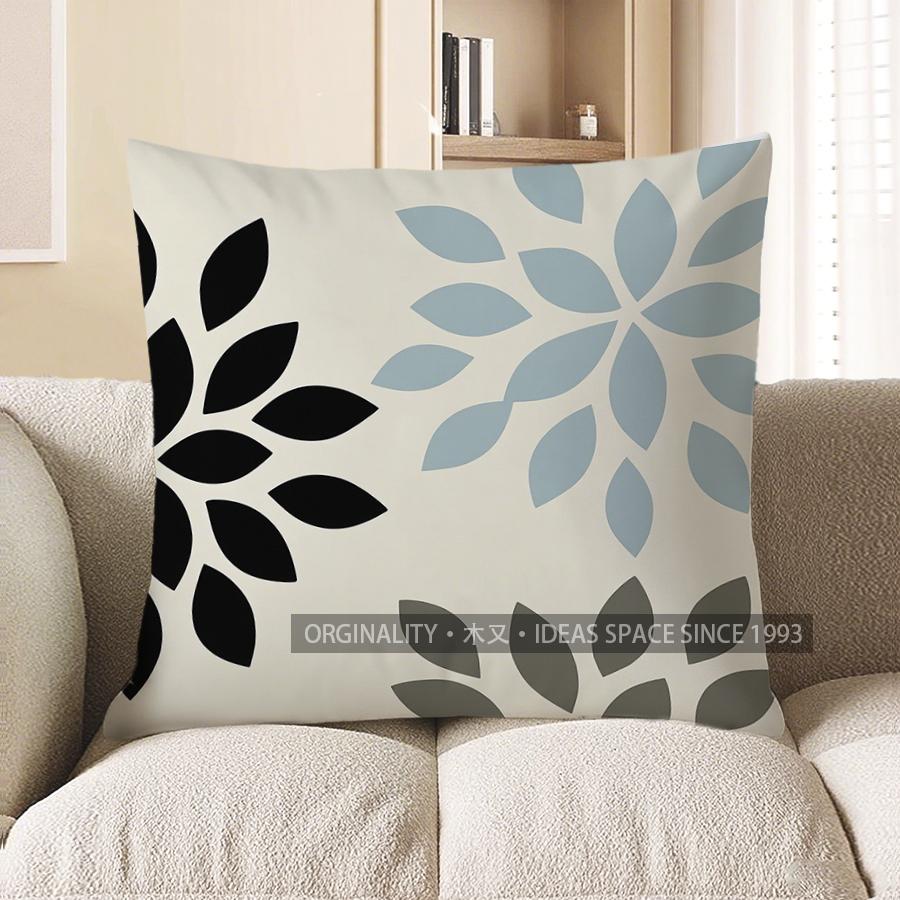 Home Decor Modern Leaf Pattern Decorative Throw Pillow Pattern Cushion Cover Suitable For Sofa Bedroom Car Pillow Cover