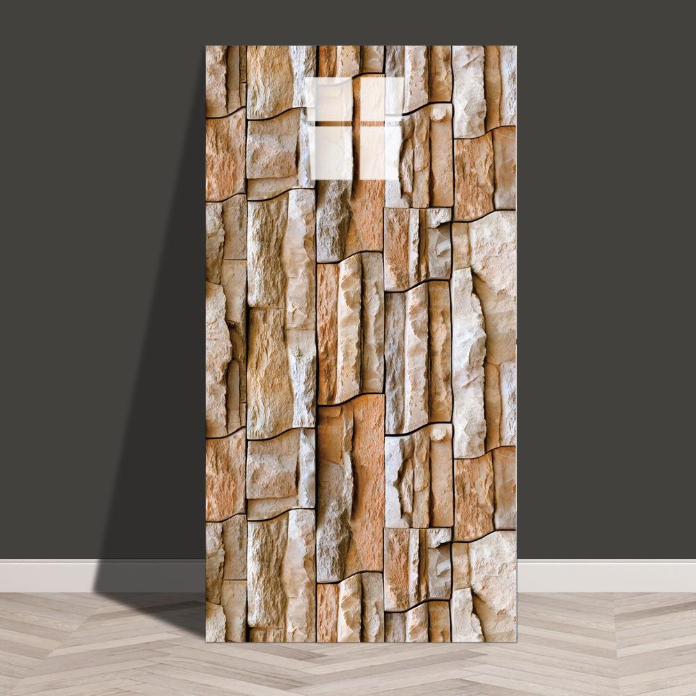 Carreaux Muraux Auto-adhésifs 60x30cm - Épaisseur 2,5mm Motif Pierre Marbre Faux Brique, Panneaux Imperméables à Décoller pour Rénovation de Cuisine Salon