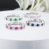 S925 Sterling Silver High Carbon Diamond Eternity Ring - Women's Simple Stackable Full Diamond Design
