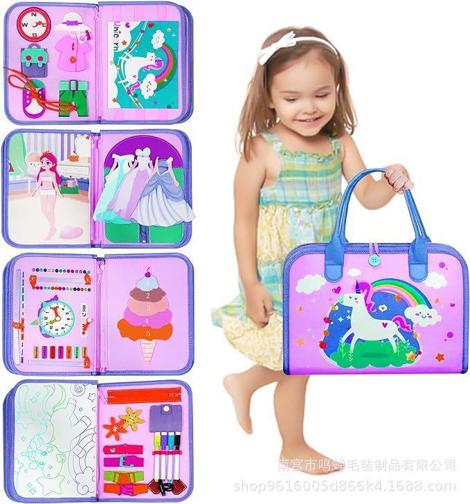 Felt Busy Board, Dressing Board Educational Toys Children'S Felt Learning Board Felt Early Education