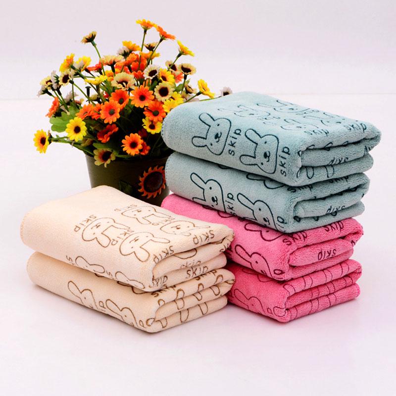 Absorbent Microfiber Towel Bathroom Drying Washcloth Cute Rabbit Hand Face Towel