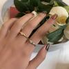 Unique S925 Sterling Silver Geometric Open Adjustable Ring With Dazzling Diamonds For Women