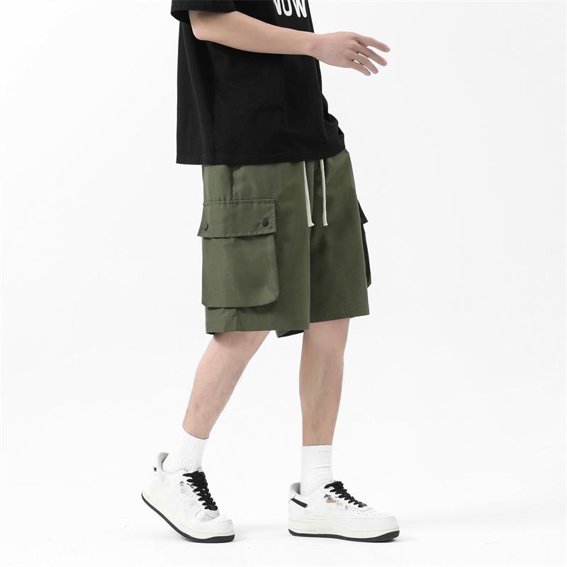 Sommer-Cargo-Shorts für Herren, Harajuku, Y2k, Retro, All-Match, Baggy, gerade Hose, weites Bein, neue Arbeitshose für Herren, Größe M-5XL