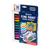 Crayola Finepoint Doodle 12 Fine 588312 Markers, Colors, Tip, Oil-Based Pens, (Authentic Product)