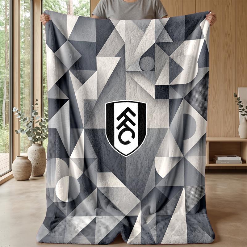 Fulham Football Print Flannel Blanket, Soft Warm Lightweight Throw Blanket for Sofa Bed Camping