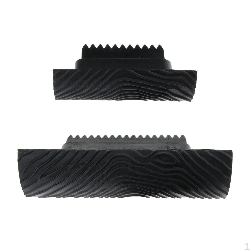 

2Pcs S-shape Big Wood Grain Design Decorating Tool Rubber Painting