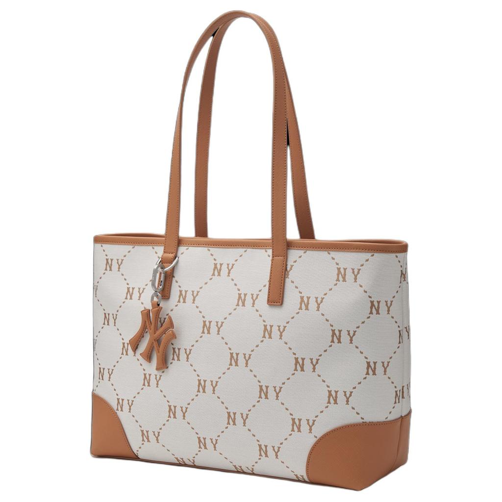 New MLB Polyester Tote Bag, Shopping Bag, Handbag, Shoulder Bag Unisex Cream 3AORL014N-50CRS