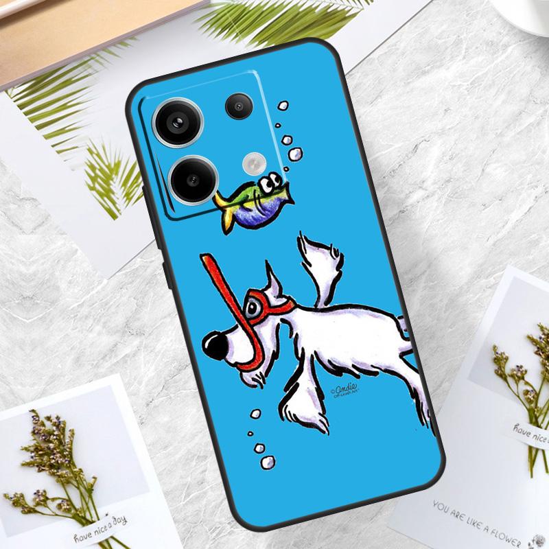 Cartoon schnauzer dog Case For Xiaomi Redmi Note 14 13 12 11 10 9 15 Pro Plus Redmi 15 10C 12C 13C 14C 15C Cover