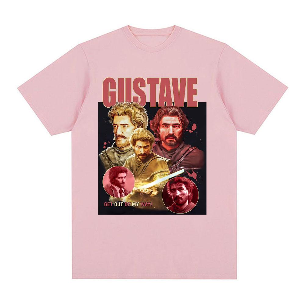 Gustave Retro Fan Shirt Expedition 33 Graphic T Shirt Unisex Women Summer Short Sleeve Tshirt Casual 100 Cotton Oversized Tshirts