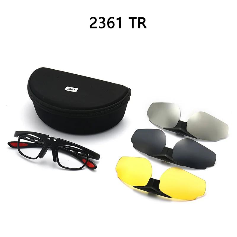 

2362 Tr Fashion Men Outdoor Sports Clips Sunglasses Goggle Driving Fishing Flip Up Sun Glasses With Box Polarized light