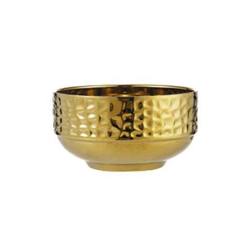 

Салатница для лапши быстрого приготовления, двухслойный контейнер из нержавеющей стали марки 304 с резьбой, нескользящая кухонная посуда, предотвращающая ожоги 11.5cm золотой