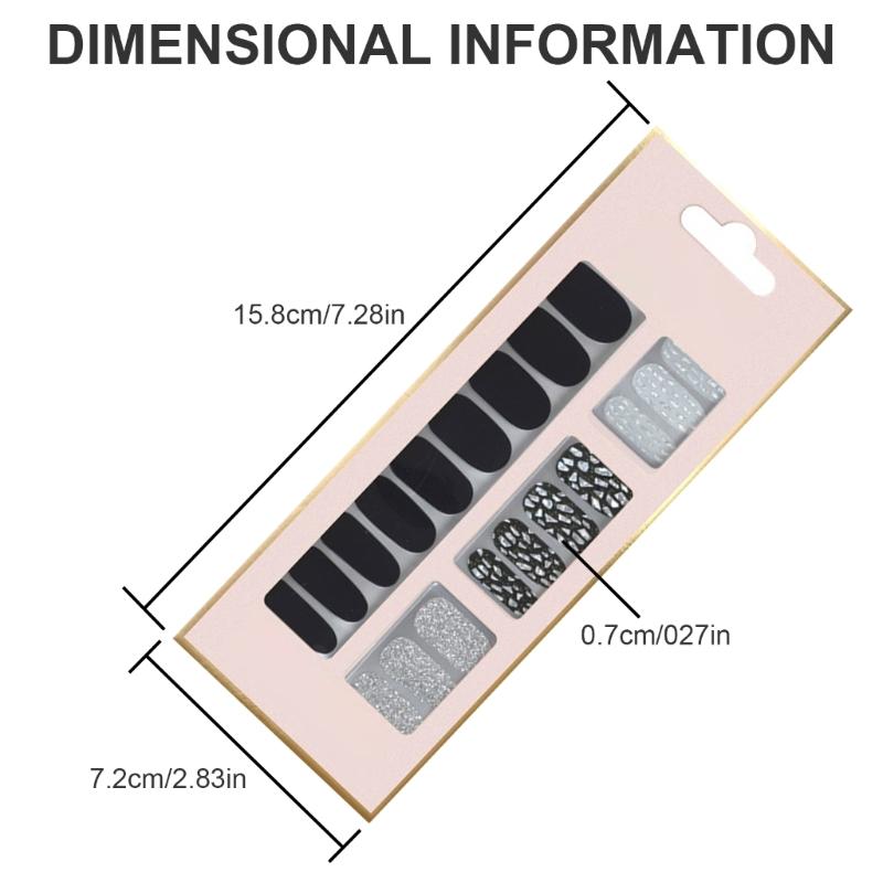 Nails Art Sticker Waterproof Gels Nail Strips Japanese Style Nail Polish Sticker Nail Wraps Nails Art Decorations