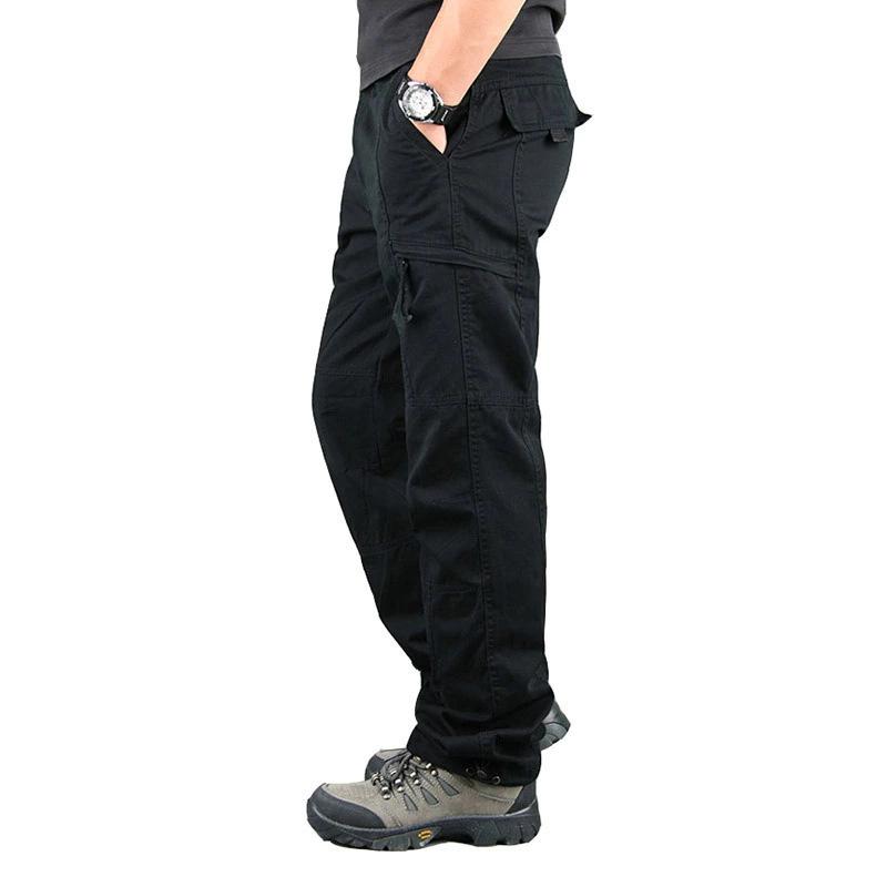 Autumn overalls men's loose trousers work trousers wear-resistant men's outdoor mountaineering casual new trendy trousers pure cotton
