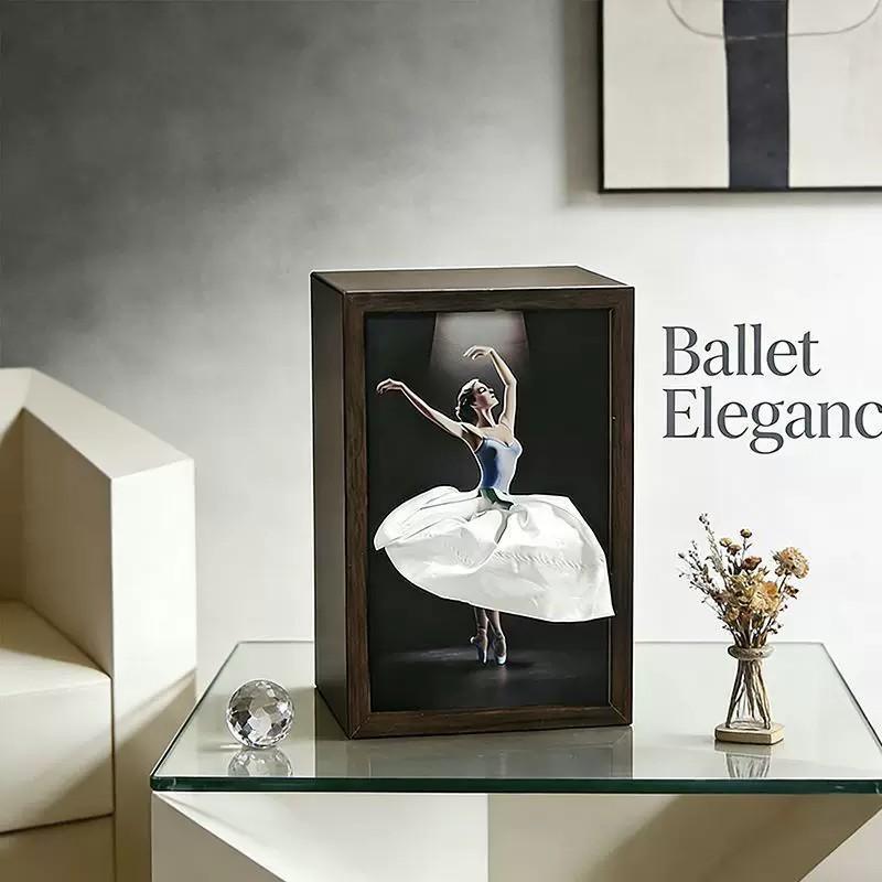 Ballettmädchenförmige Taschentuchbox Kreative Kunstdekoration Serviettenhalter Eleganter Taschentuchbehälter für Wohnzimmer Schlafzimmer Schreibtisch