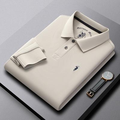 STORN Men's Long Sleeved Polo Shirt Autumn Fashion New Luxurious Pony Paul Embroidery Top Golf T-shirt