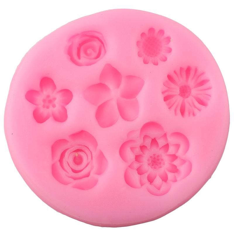 Daisy Wild Chrysanthemum Flower Silicone Mould DIY Cupcake Baking Moulds Fondant Cake Decorating Tools Chocolate Candy Resin Mould