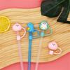 Cartoon Straw Sealing Tools Silicone Straw Tips Drinking Dust Splash Proof Plugs Cover Creative Cup Accessories 6-8mm