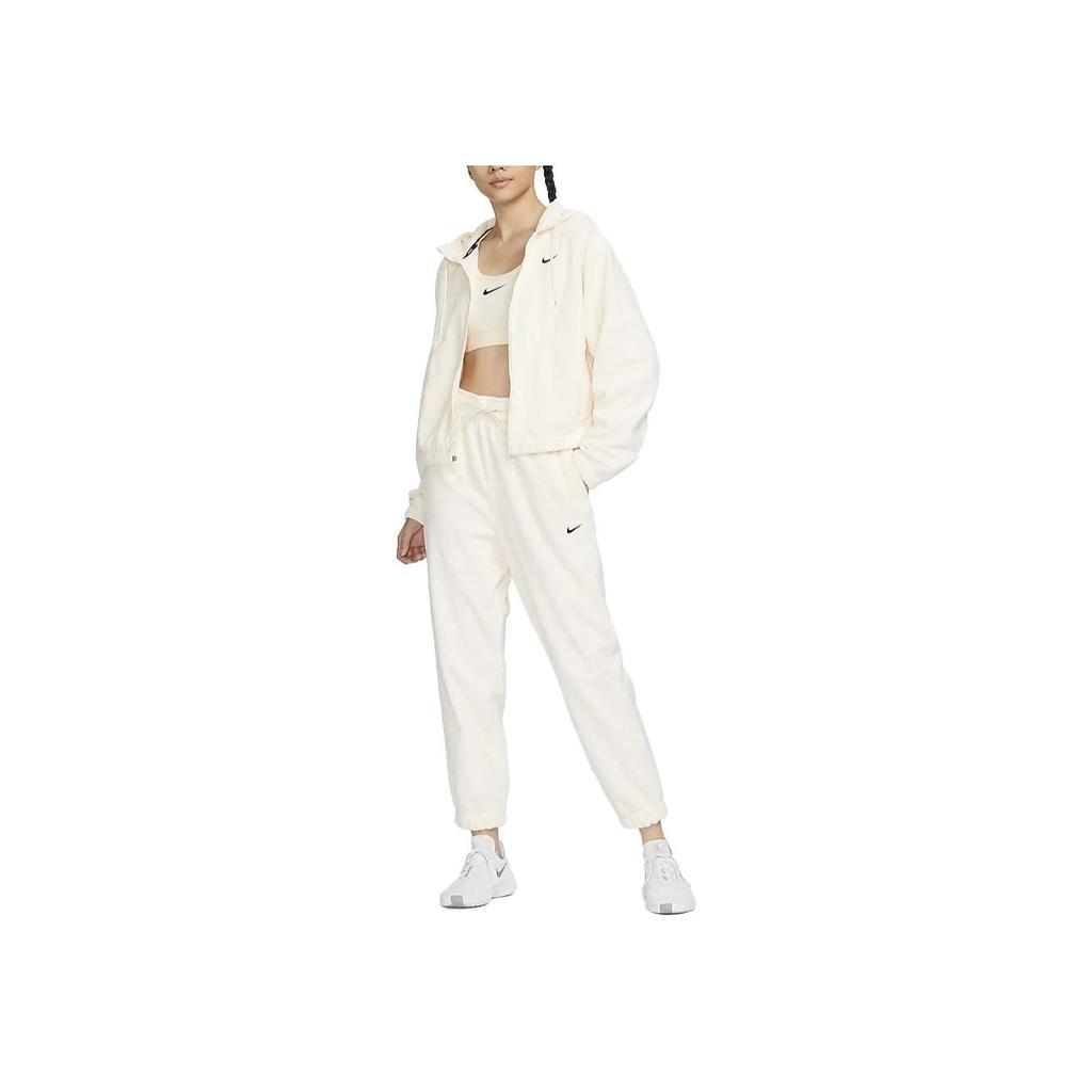 Nike Therma-Fit One Solid Color Drawstring Loose Casual Knit Sports Pants Women Pants Light-Ivory FB5579-110