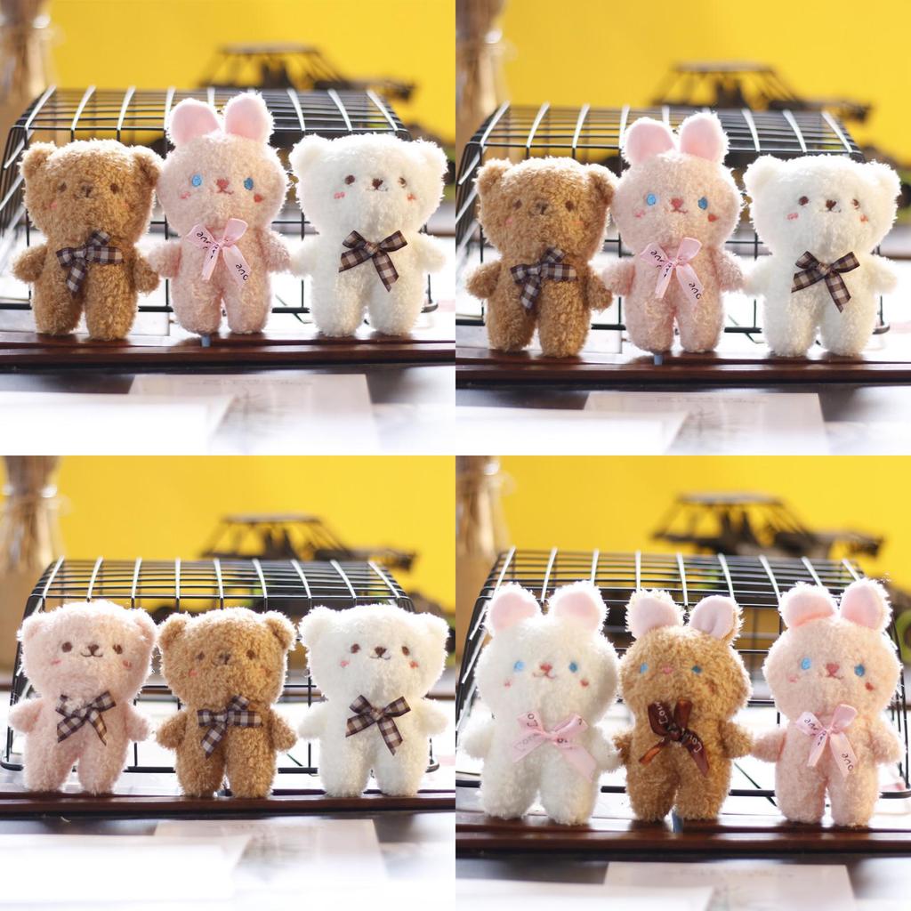 Adorable Teddy Bear Plush Keychain Cute Stuffed Animal Bag Accessory 10cm